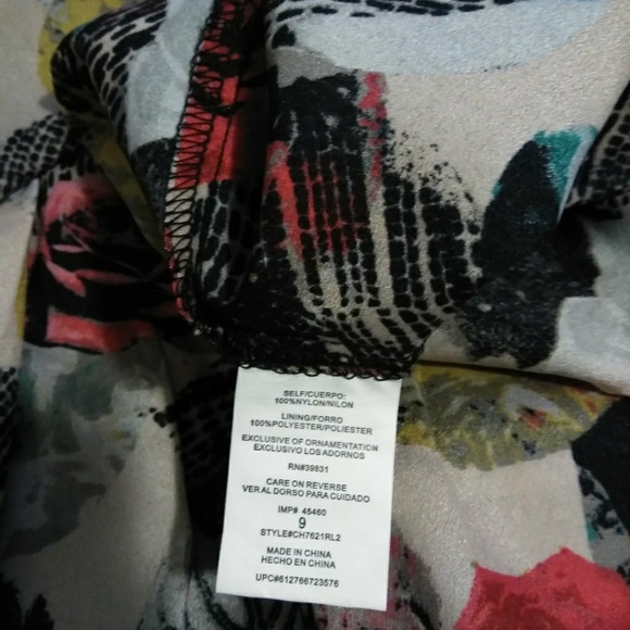 Edgy Lace & Floral NWT Black Dress - Picture 7 of 7